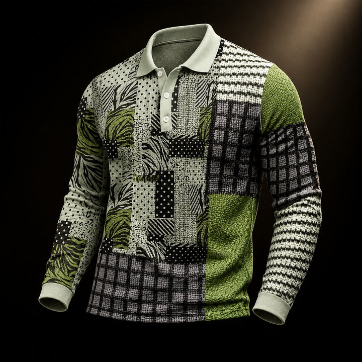 Patchwork Woven Polo — ce_soul_s3_01