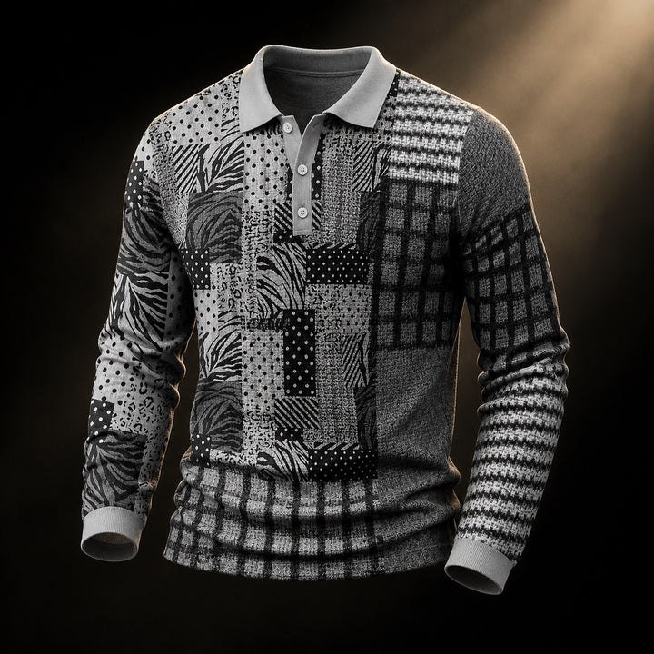 Patchwork Woven Polo — ce_soul_s3_01