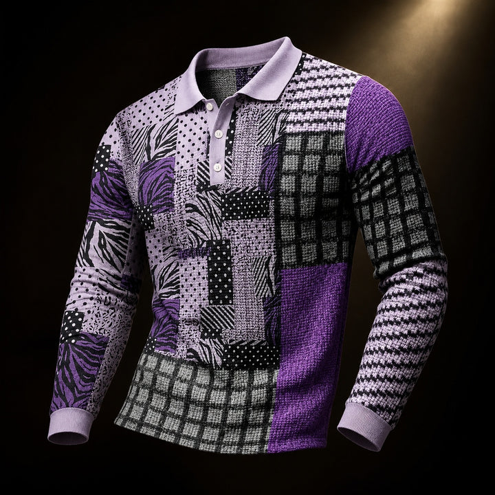 Patchwork Woven Polo — ce_soul_s3_01