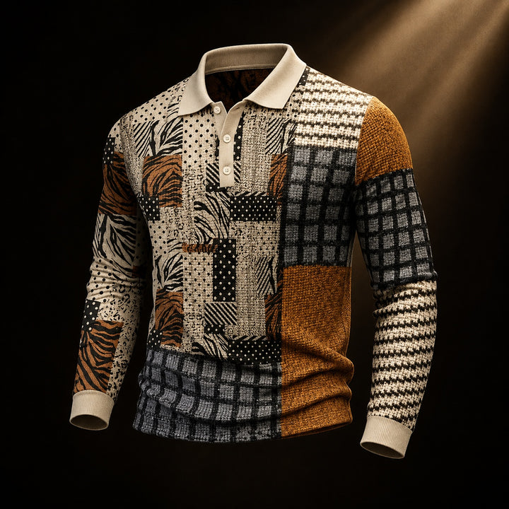 Patchwork Woven Polo — ce_soul_s3_01