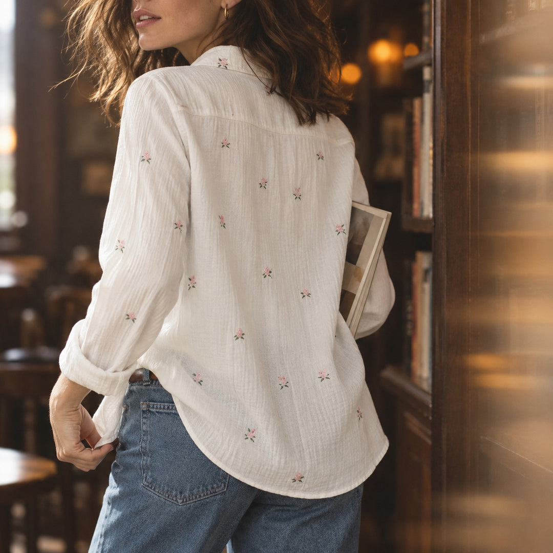 Posy Embroidered Cotton Blouse — ce_maiden_01