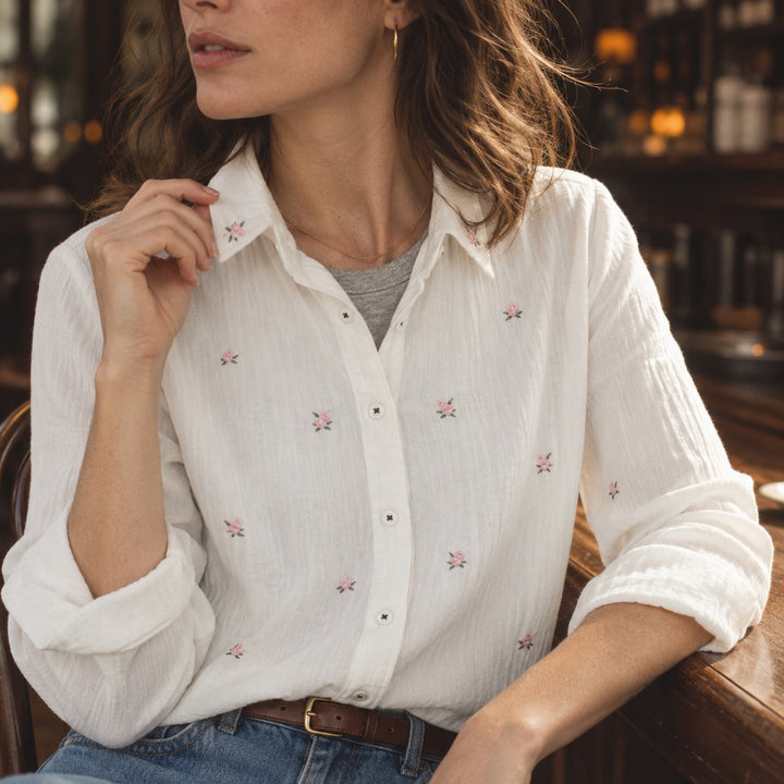 Posy Embroidered Cotton Blouse — ce_maiden_01