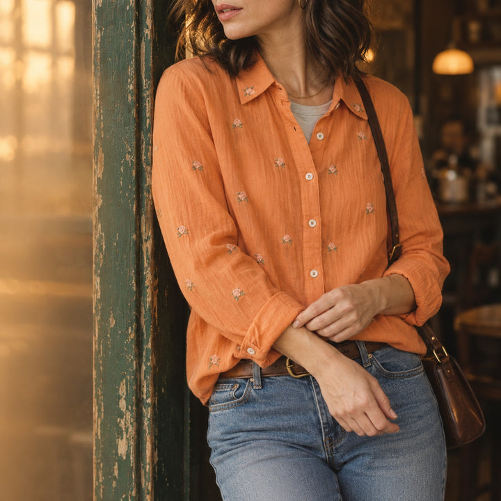 Posy Embroidered Cotton Blouse — ce_maiden_01