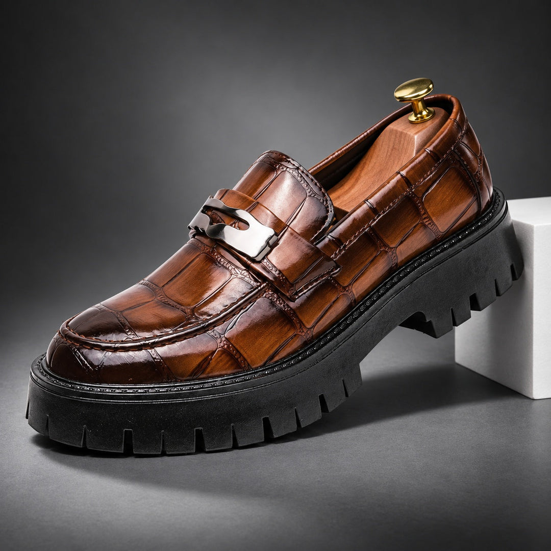 Quarry Croc-Embossed Loafers — ce_angle_01