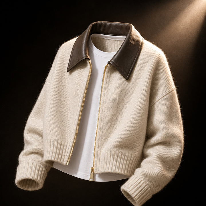 Rialto Leather-Collar Cardigan — ce_soul_s3_01