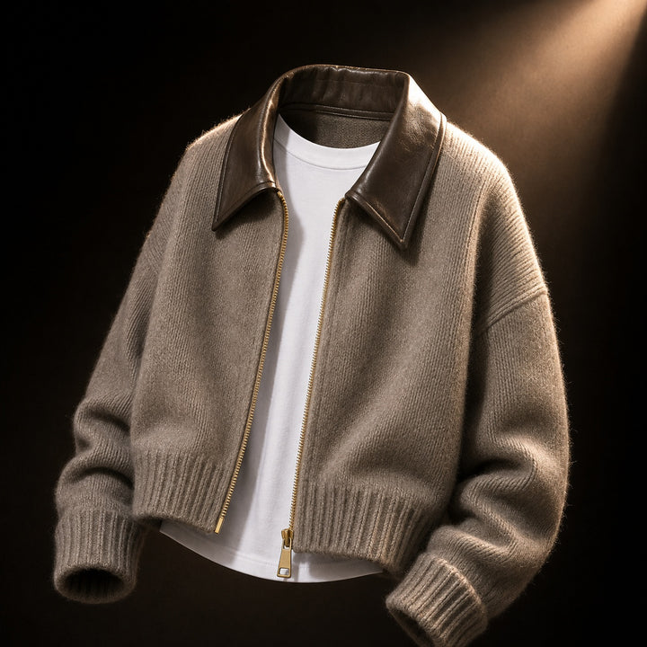 Rialto Leather-Collar Cardigan — ce_soul_s3_01