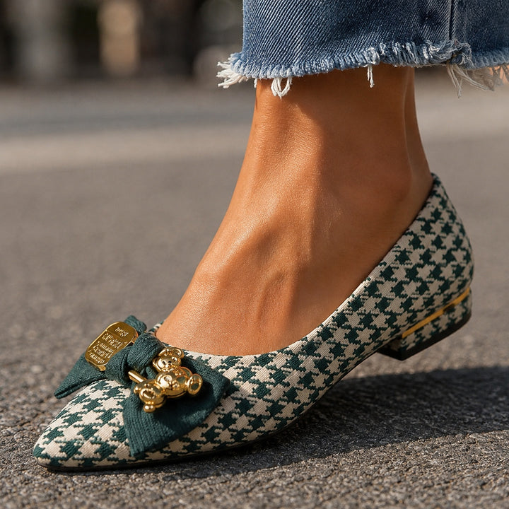 Sabine Houndstooth Bow Flats — ce_brooklyn_s2_01