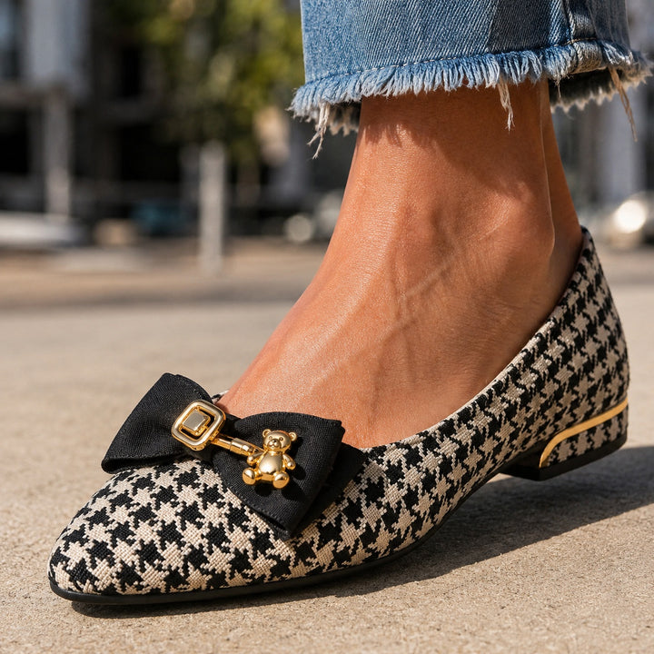 Sabine Houndstooth Bow Flats — ce_brooklyn_s2_01