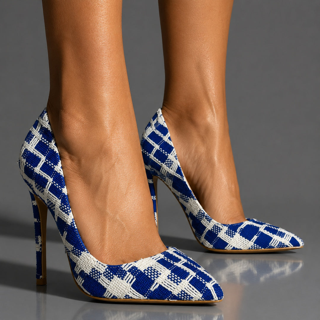 Scacchi Woven Pointed Pumps — ce_brooklyn_s3_01