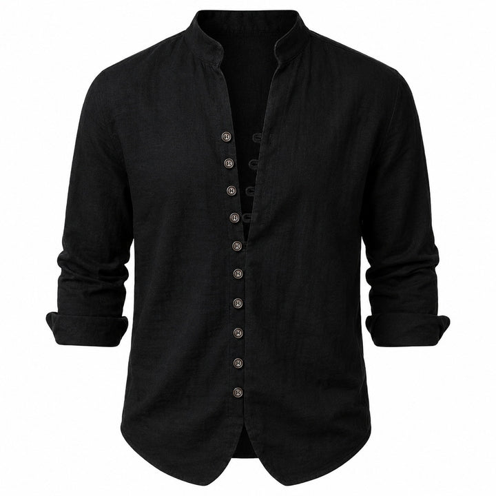 Seaside Band-Collar Shirt — ce_wb_01
