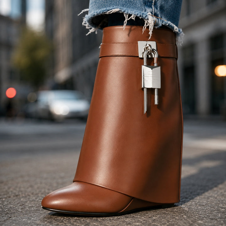 Serratella Padlock Fold-Over Wedge Boots — ce_brooklyn_s2_01
