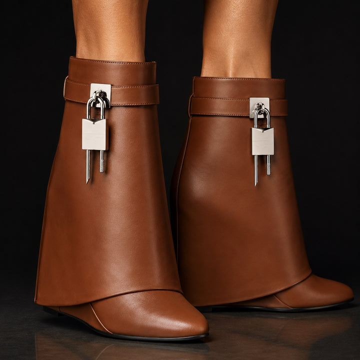 Serratella Padlock Fold-Over Wedge Boots — ce_brooklyn_s3_01