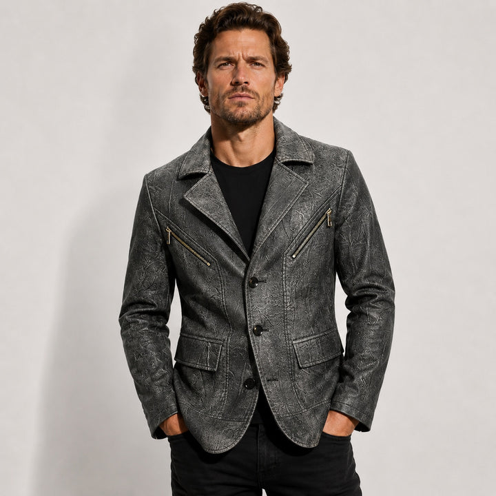 Sidecar Notch-Lapel Leather Blazer — ce_pivot_front_03