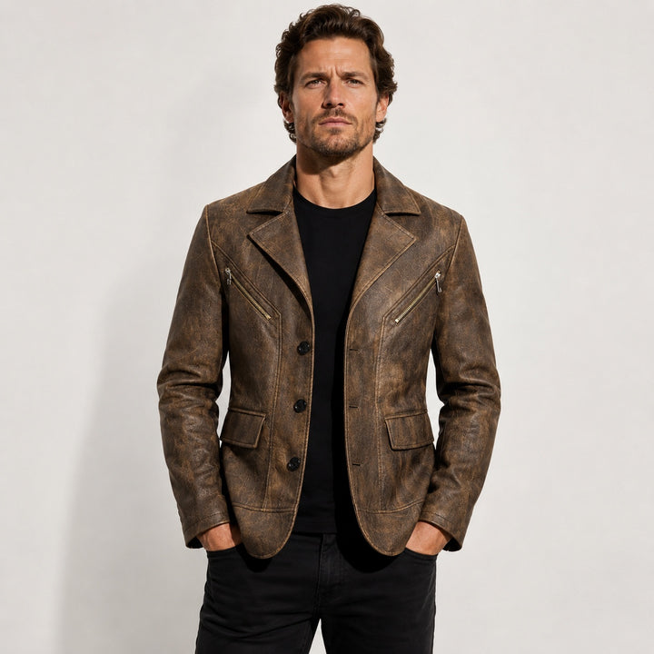 Sidecar Notch-Lapel Leather Blazer — ce_pivot_front_04