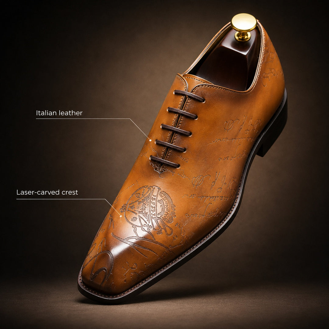 Stemma Engraved Oxford Shoes — ce_metastatic_06
