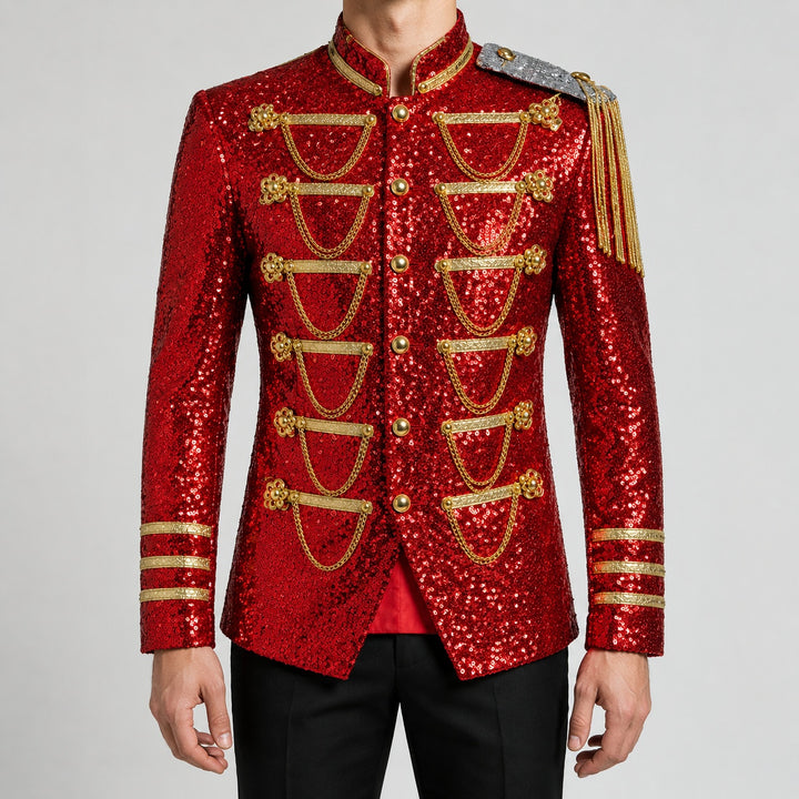 Tamburino Chain-Front Sequin Blazer — ce_pivot_front_02