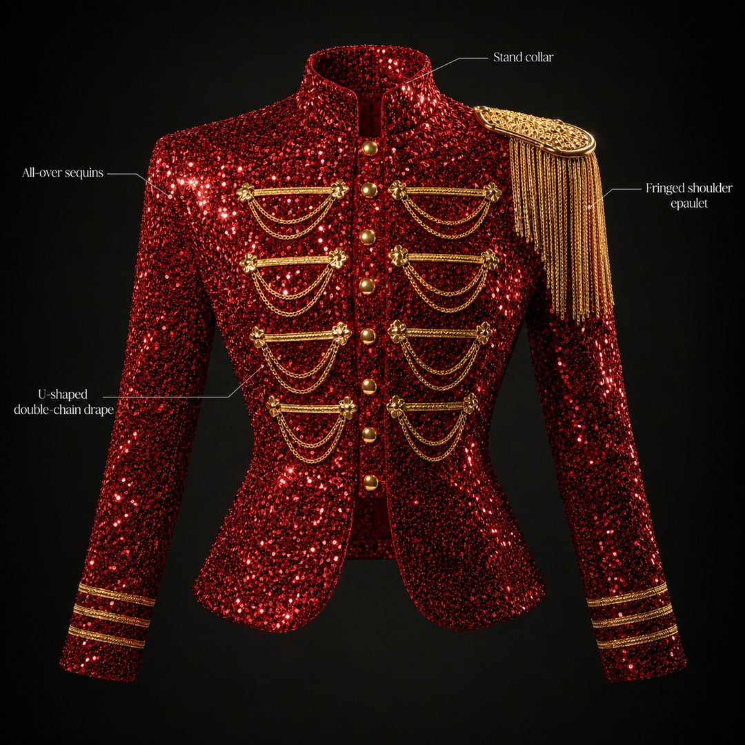 Tamburino Chain-Front Sequin Blazer — ce_metastatic_03