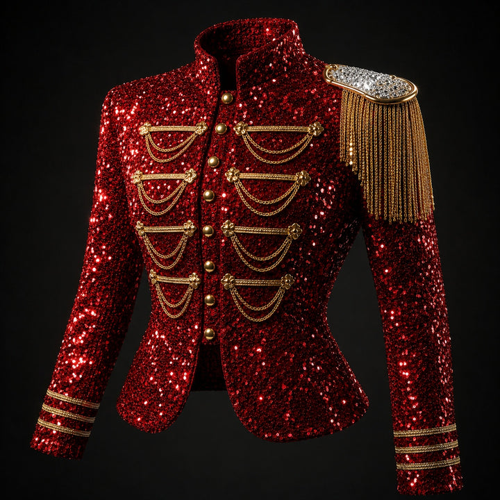 Tamburino Chain-Front Sequin Blazer — ce_metastatic_06