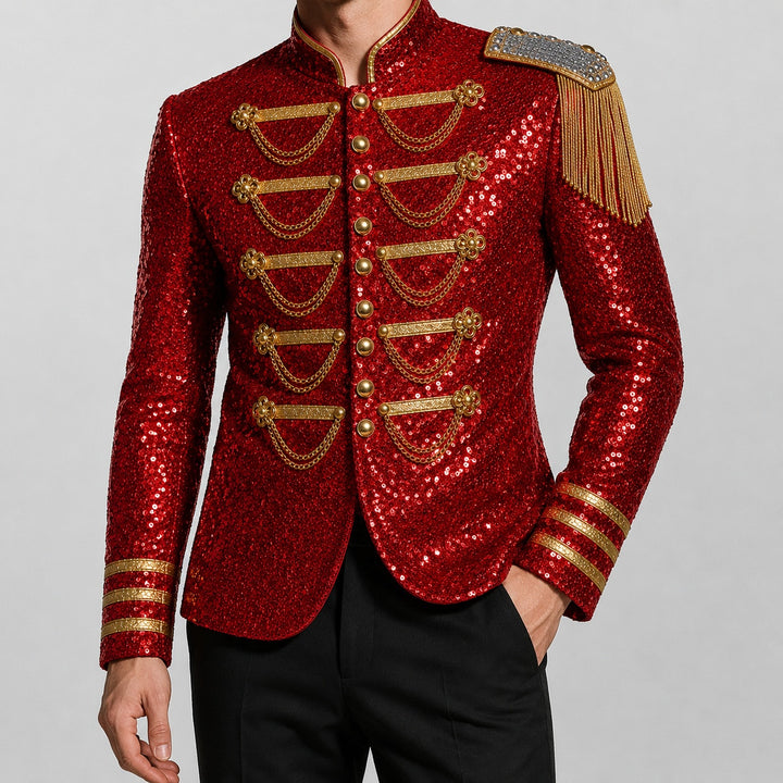 Tamburino Chain-Front Sequin Blazer — ce_pivot_front_07