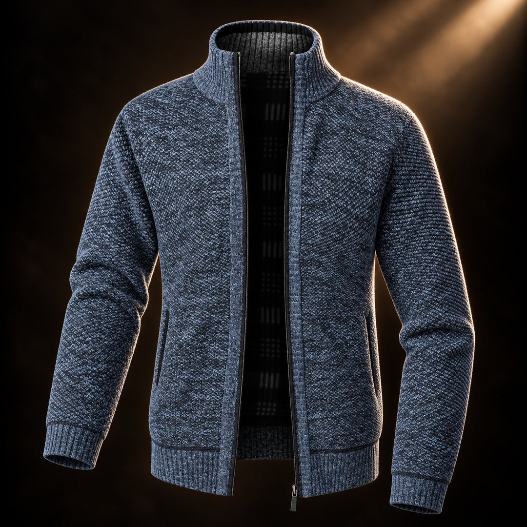 Tartan-Lined Zip Cardigan — ce_soul_s3_01
