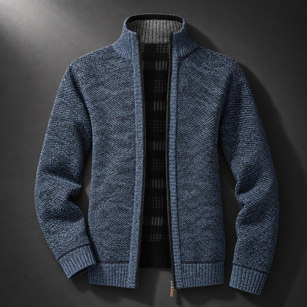 Tartan-Lined Zip Cardigan — ce_soul_s1_01