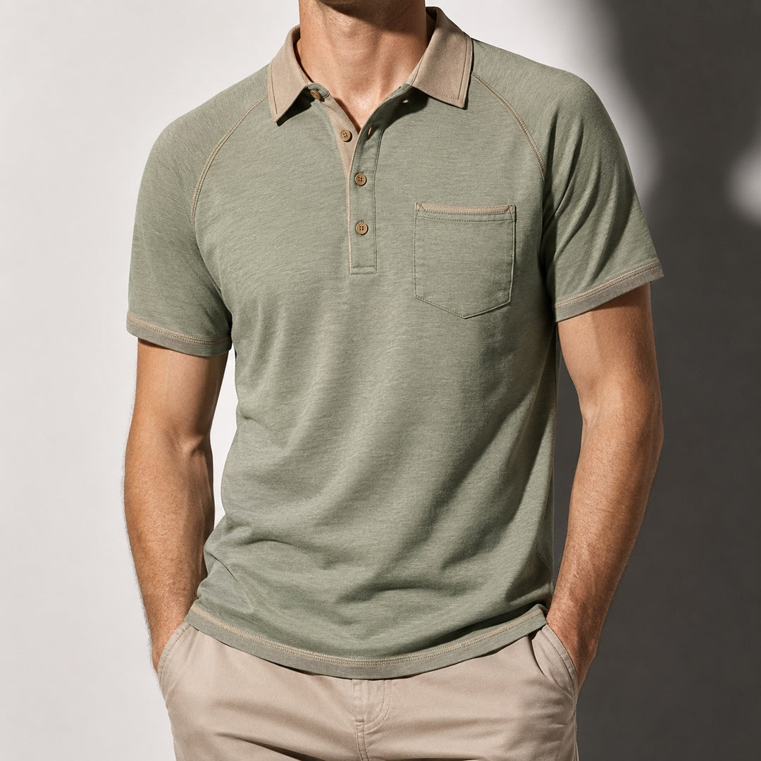 Taschino Contrast-Collar Polo Shirt — ce_studio_01
