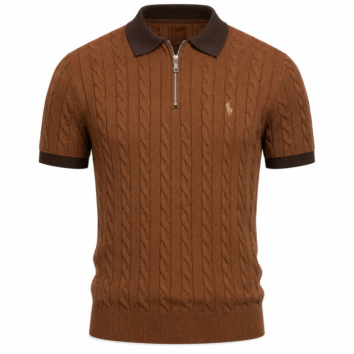 Treccia Cable-Knit Zip Polo — ce_wb_01