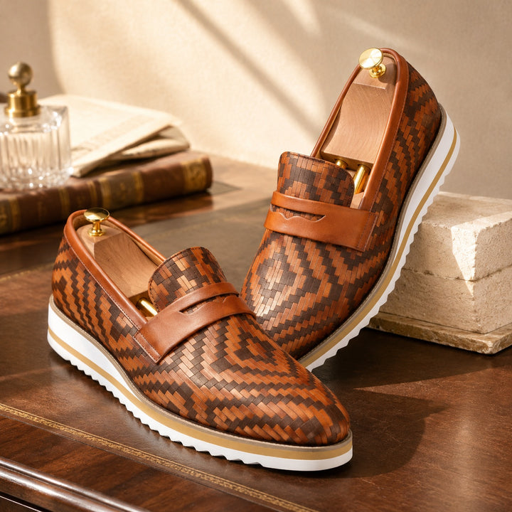 Trecento Woven Penny Loafers — ce_metastatic_01