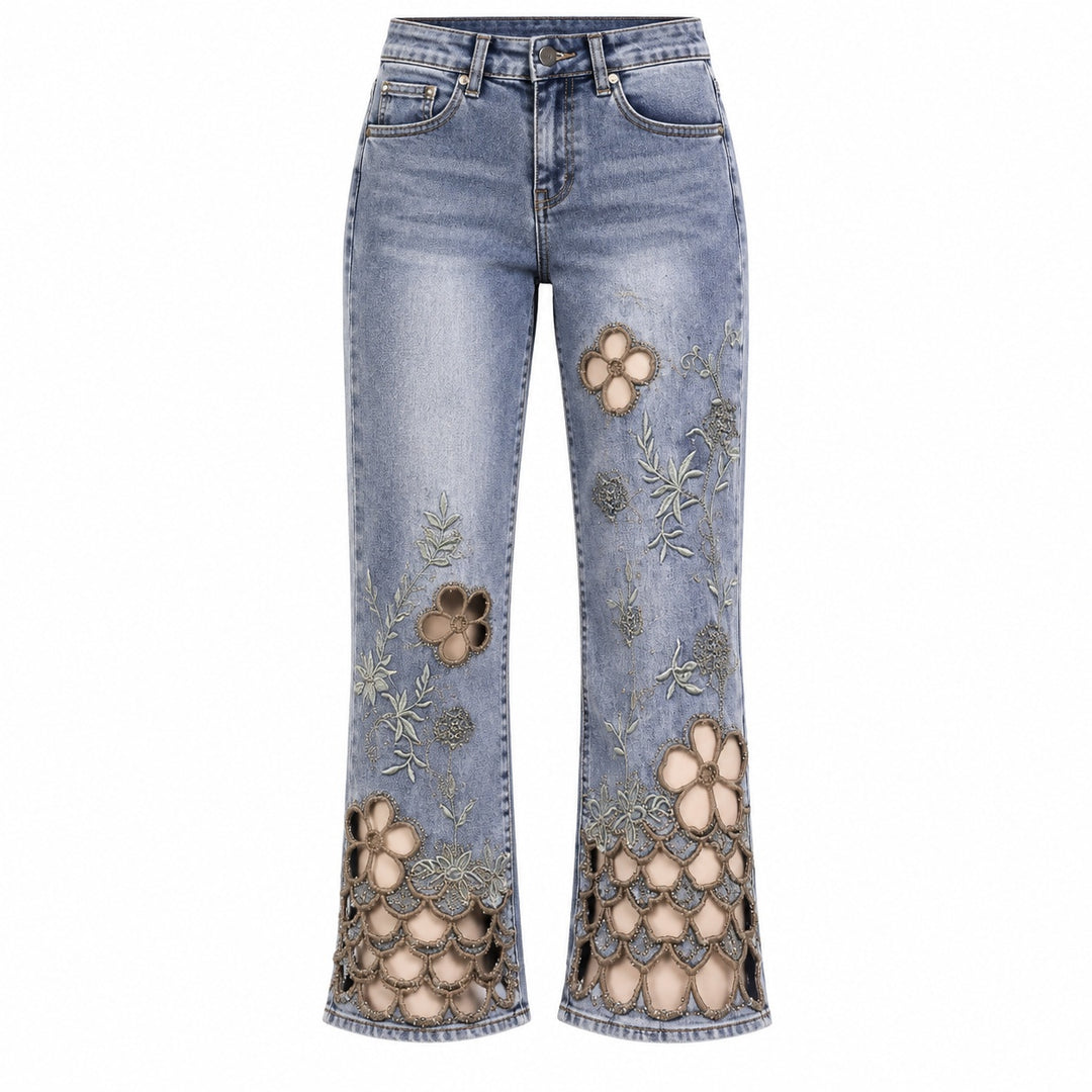 Trellis Cutwork Denim Pants — ce_wb_01