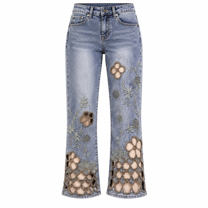 Trellis Cutwork Denim Pants — ce_wb_01