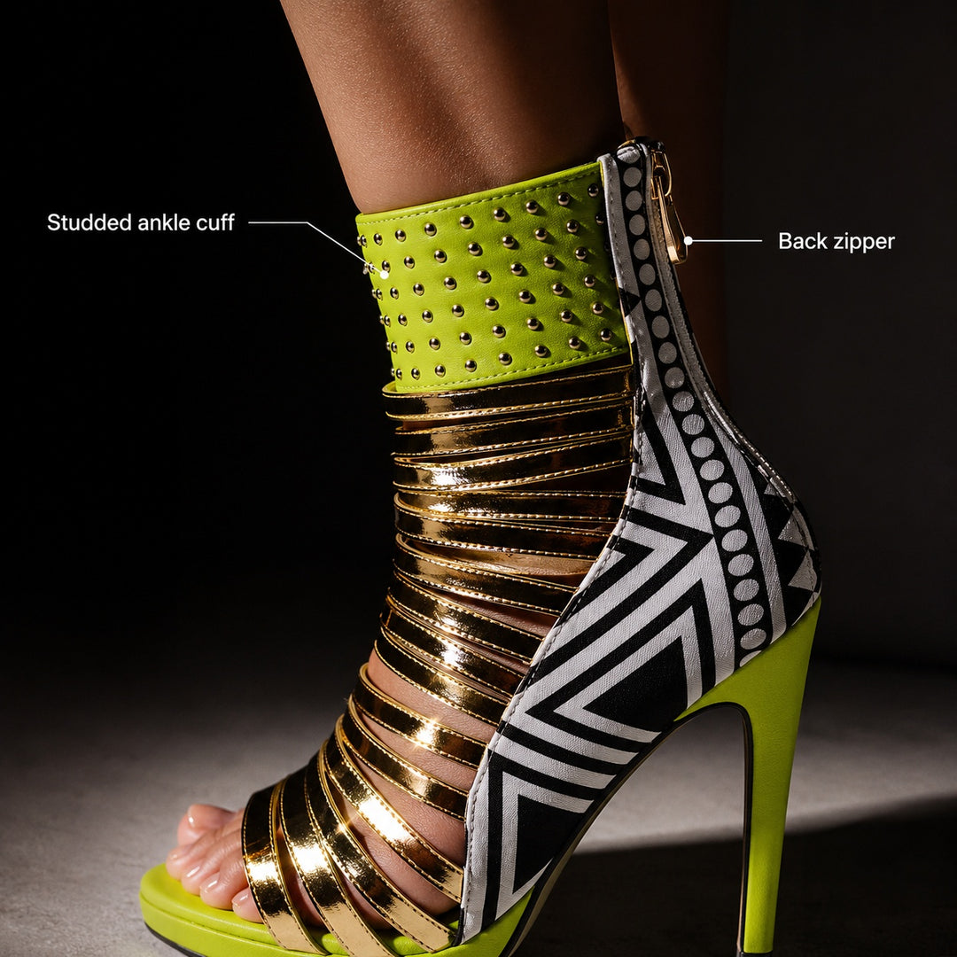 Tribale Strappy Gladiator Stilettos