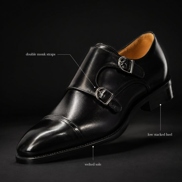 Veneziano Double Monk Cap-Toe Shoes — ce_metastatic_02