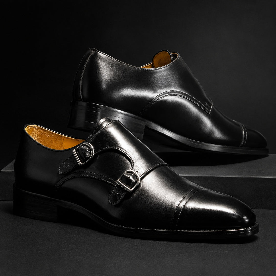 Veneziano Double Monk Cap-Toe Shoes — ce_metastatic_05
