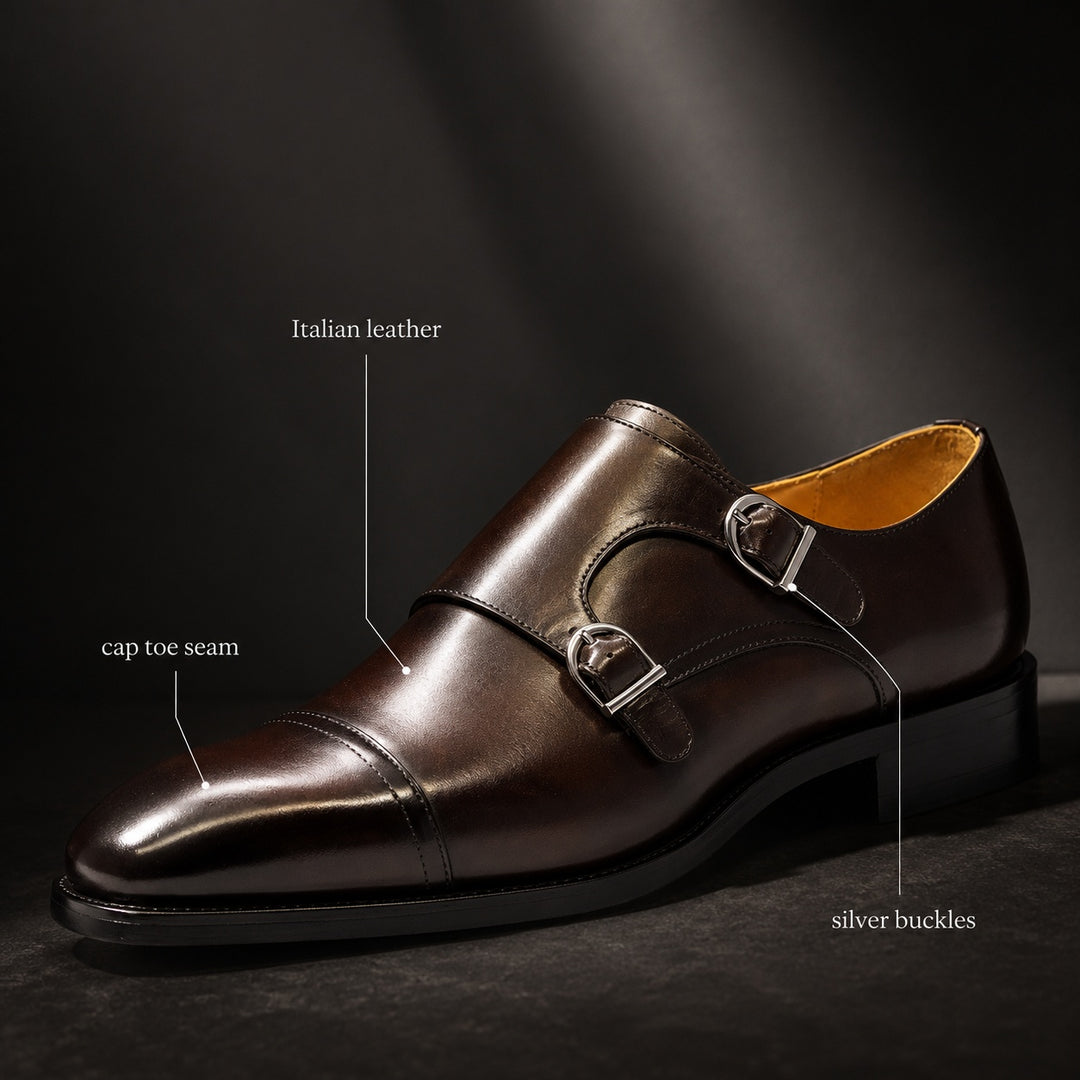 Veneziano Double Monk Cap-Toe Shoes — ce_metastatic_07