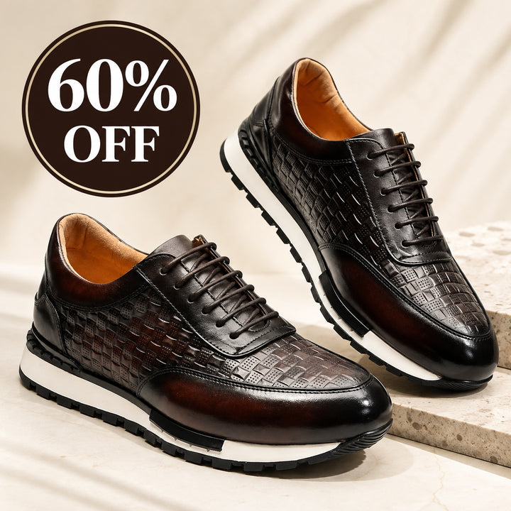 Verona Woven Leather Sneakers — ce_metastatic_01