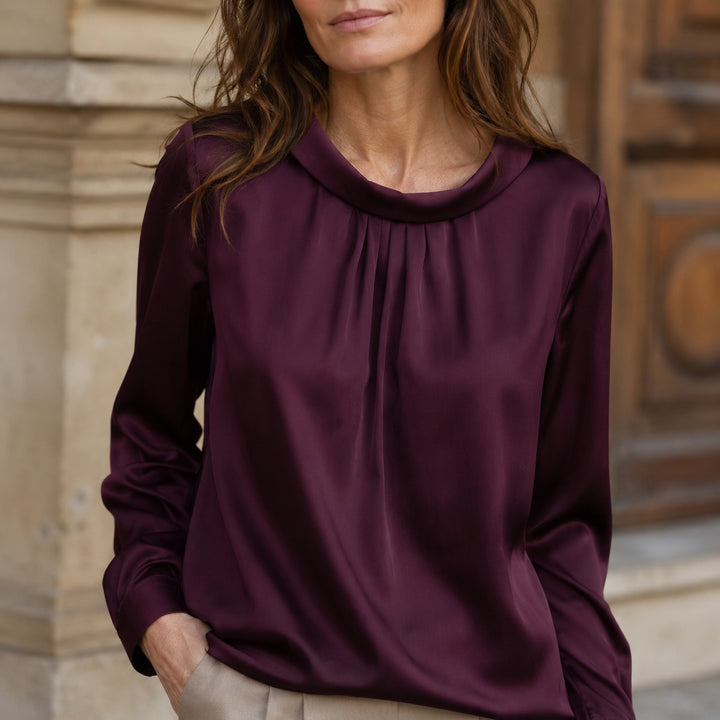 Vienna Cowl Silk Blouse — ce_aub_01