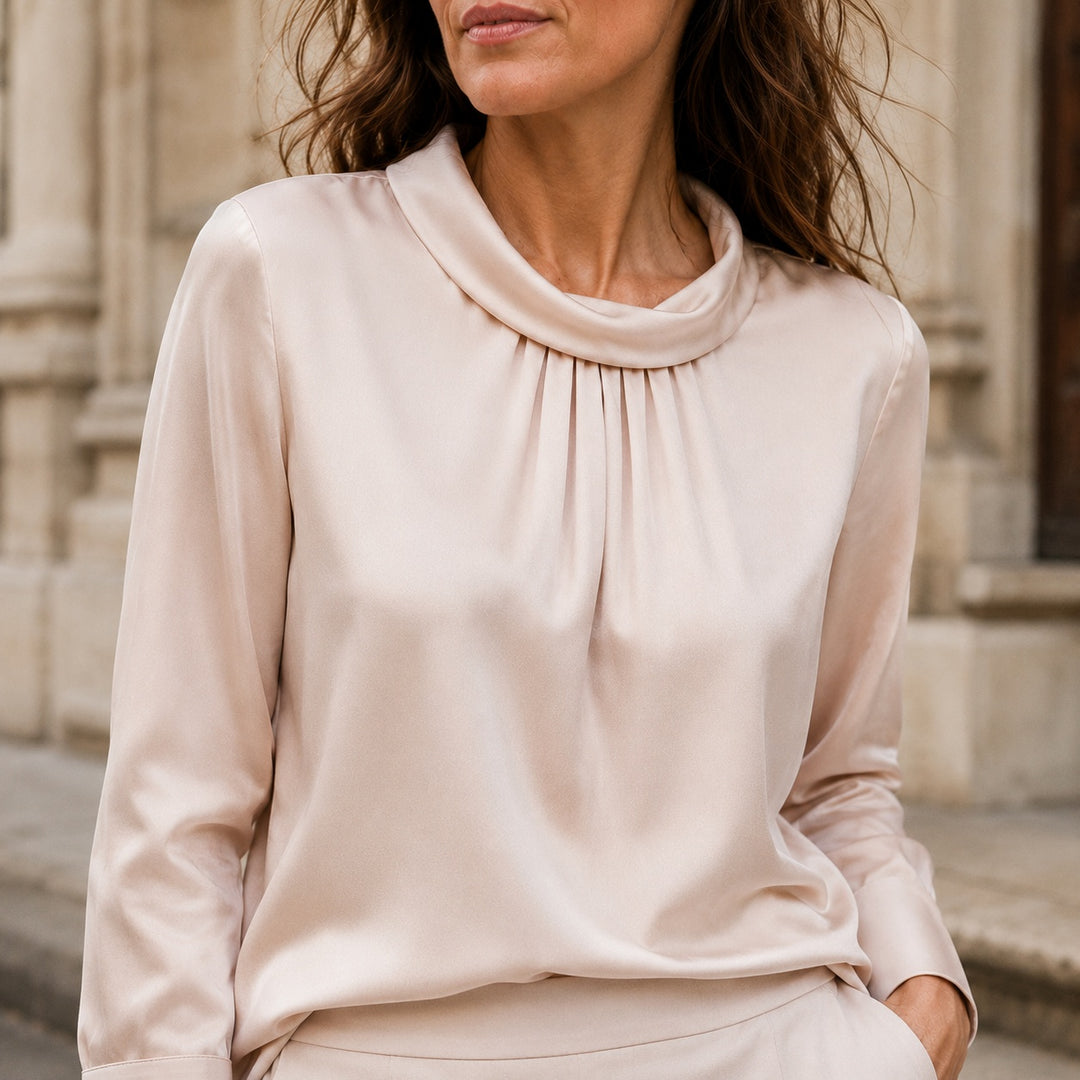 Vienna Cowl Silk Blouse — ce_aub_01