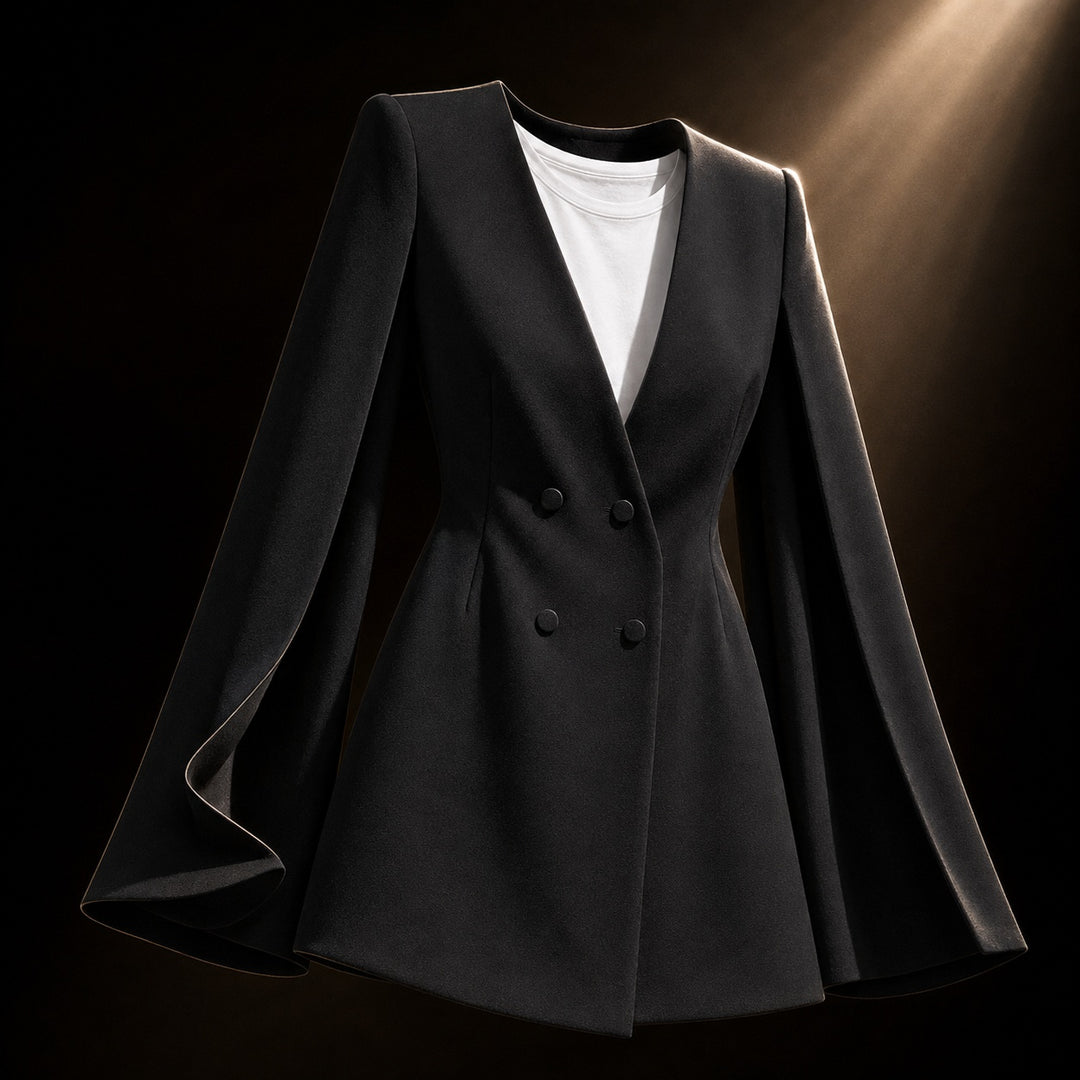 Wren Cape-Sleeve Blazer Dress — ce_soul_s3_01